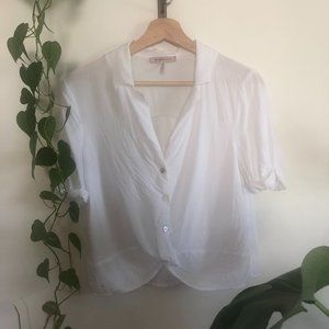 Small BCBGeneration White Knotted Blouse